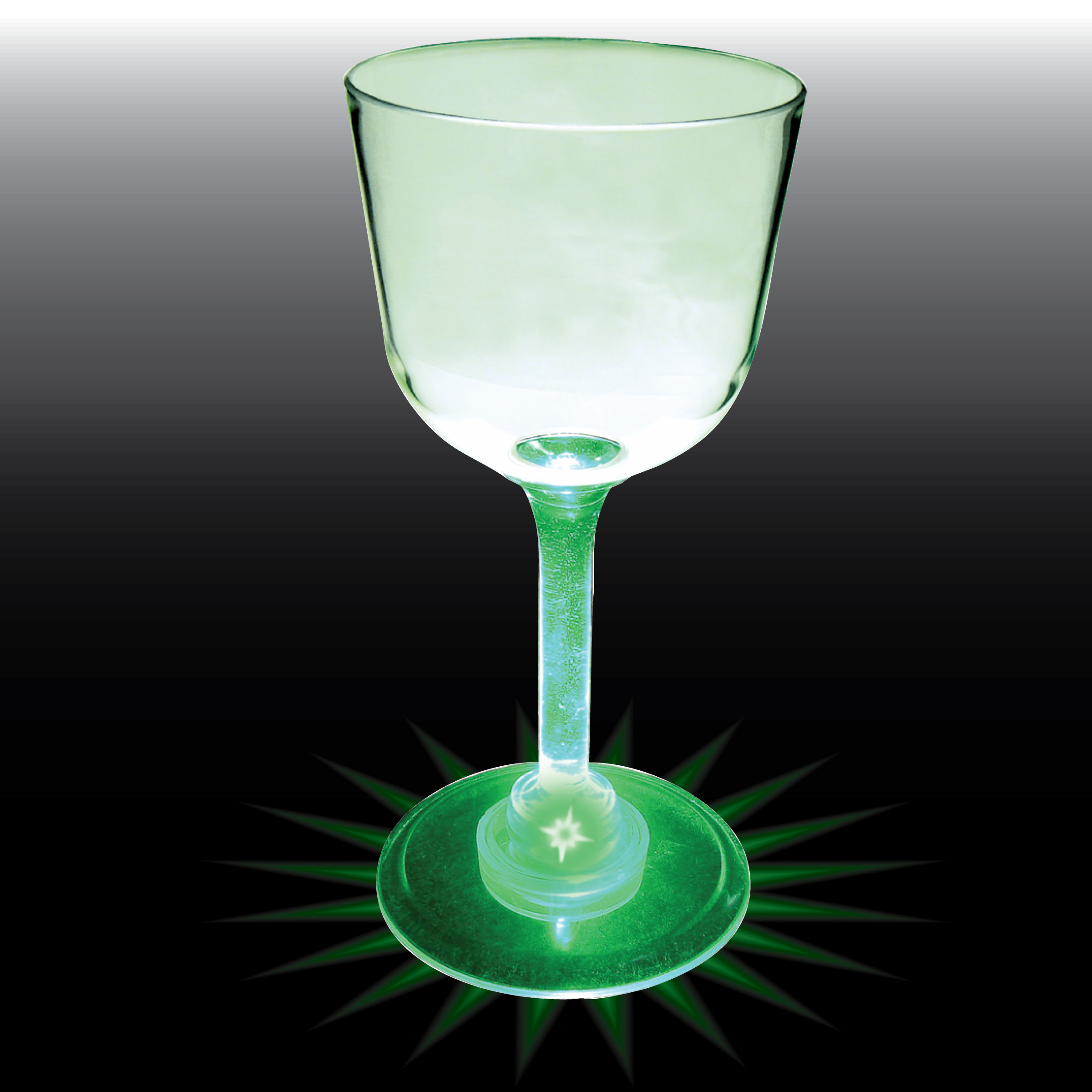 7oz Light Up Standard Stem Plastic Wine Glass