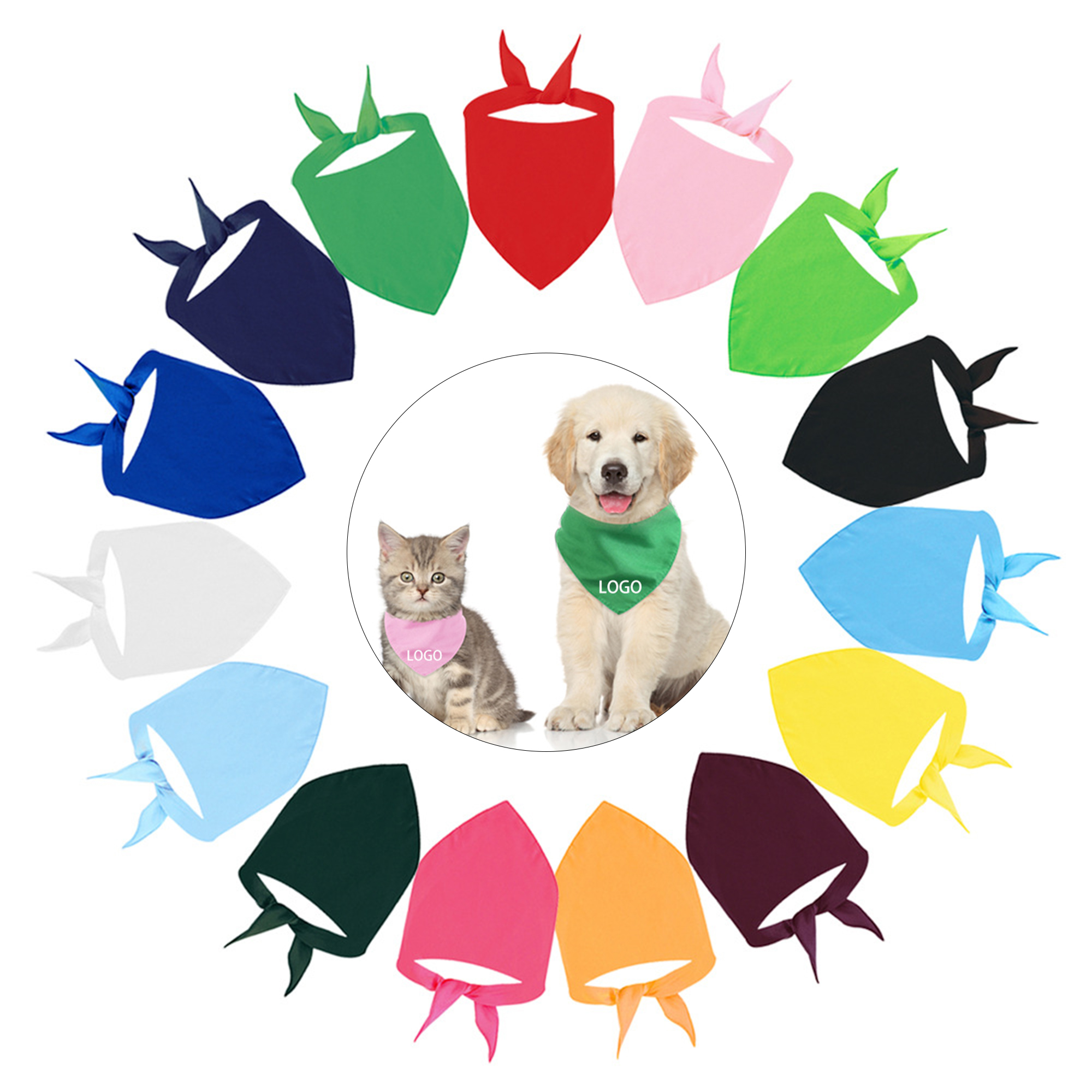 Pet Solid Color Bib 2