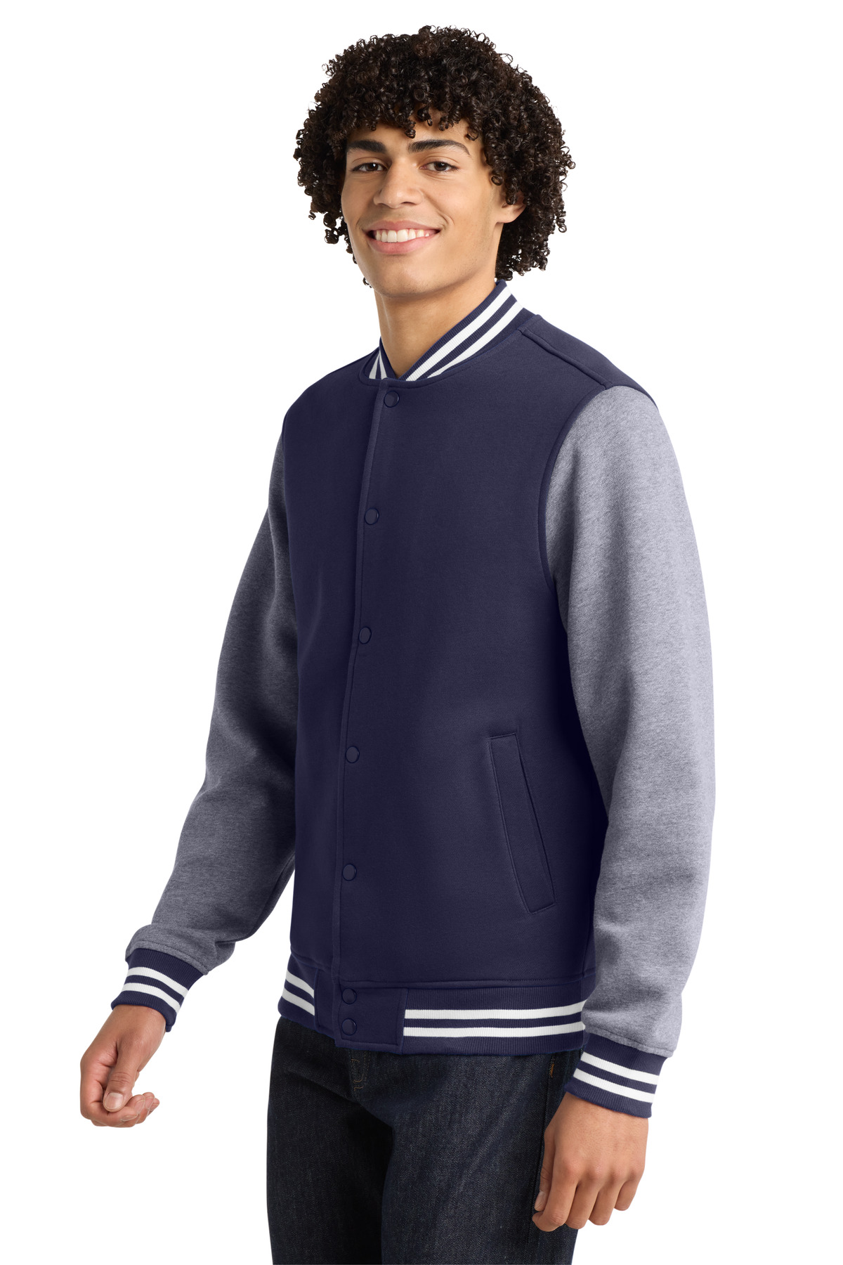 Sport-Tek Fleece Letterman Jacket. ST270 12