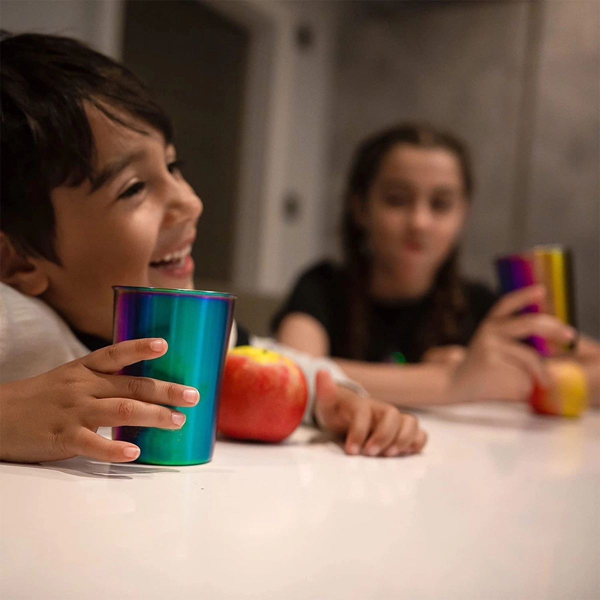 Rainbow Stainless Steel 16 oz Stackable Durable Cups 5