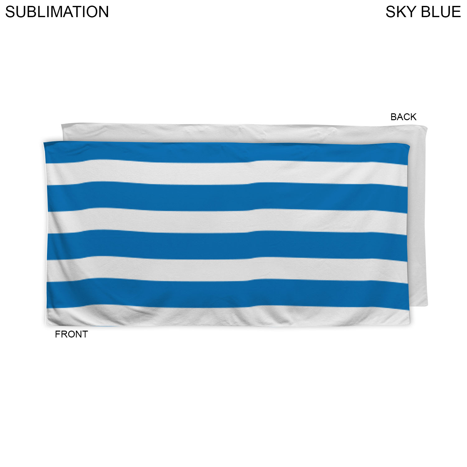 Cabana Stripe Sublimated, Absorbent Microfiber Dri-Lite Terry Beach, Shower Towel, 30x60 10