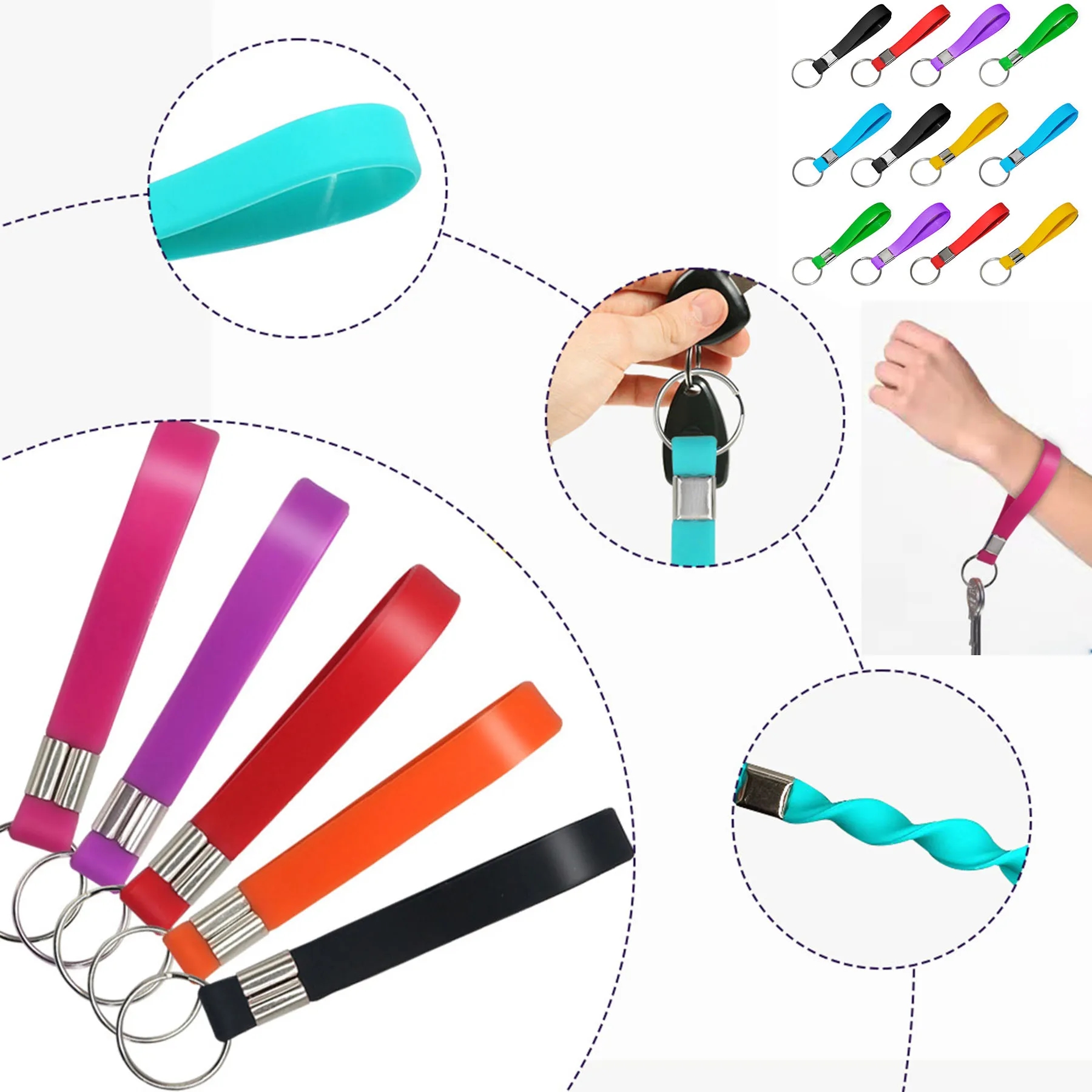 Colorful Silicone Keychain 5