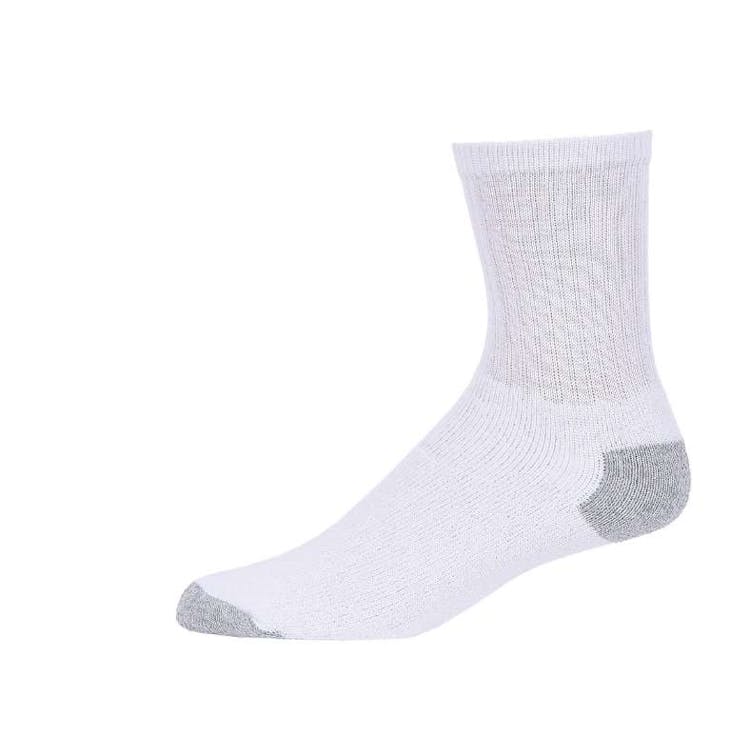 Crew Sports Socks - White/Gray Size 9-11 4 Pack 2