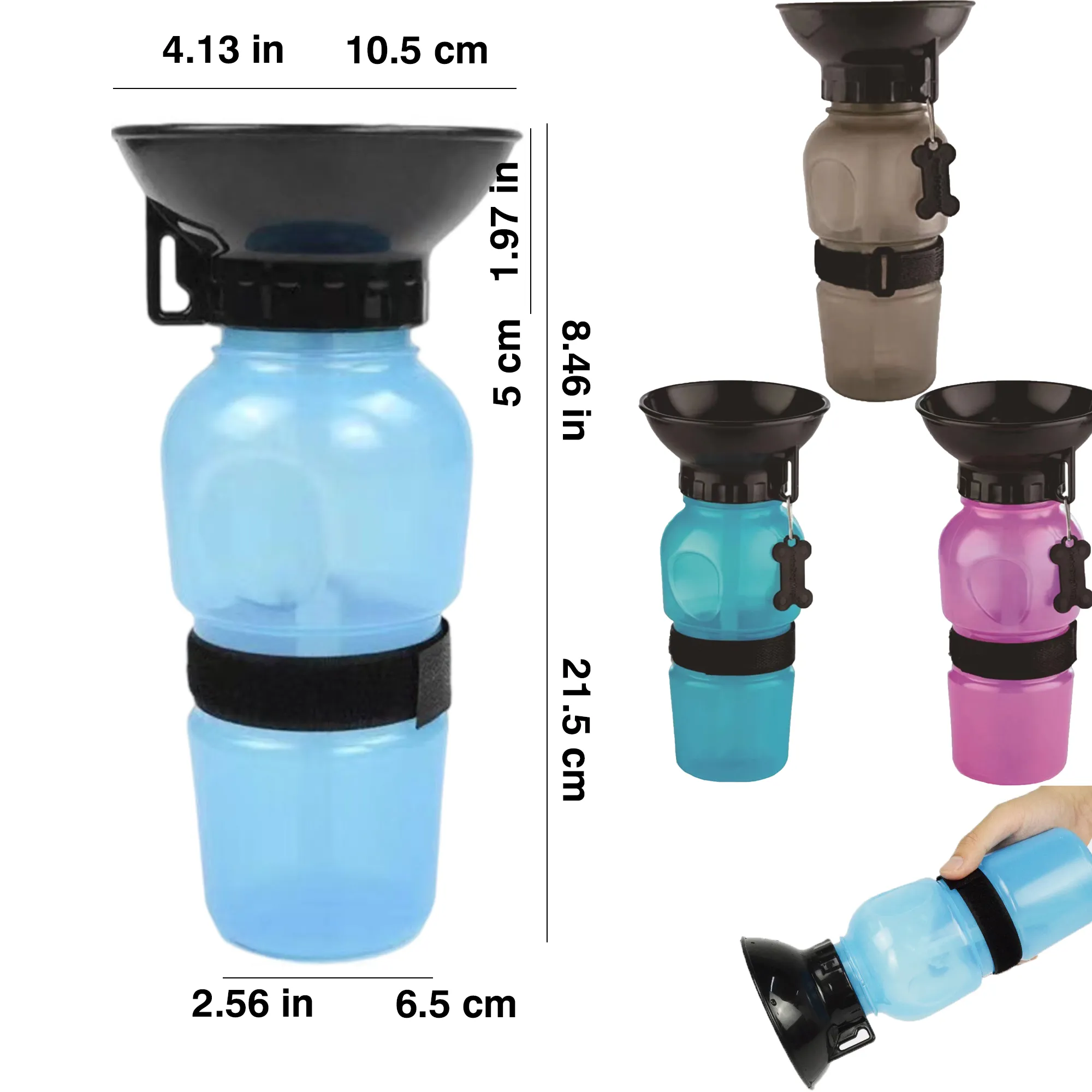 Portable Pet Water Bottle with Drinking Tray 5
