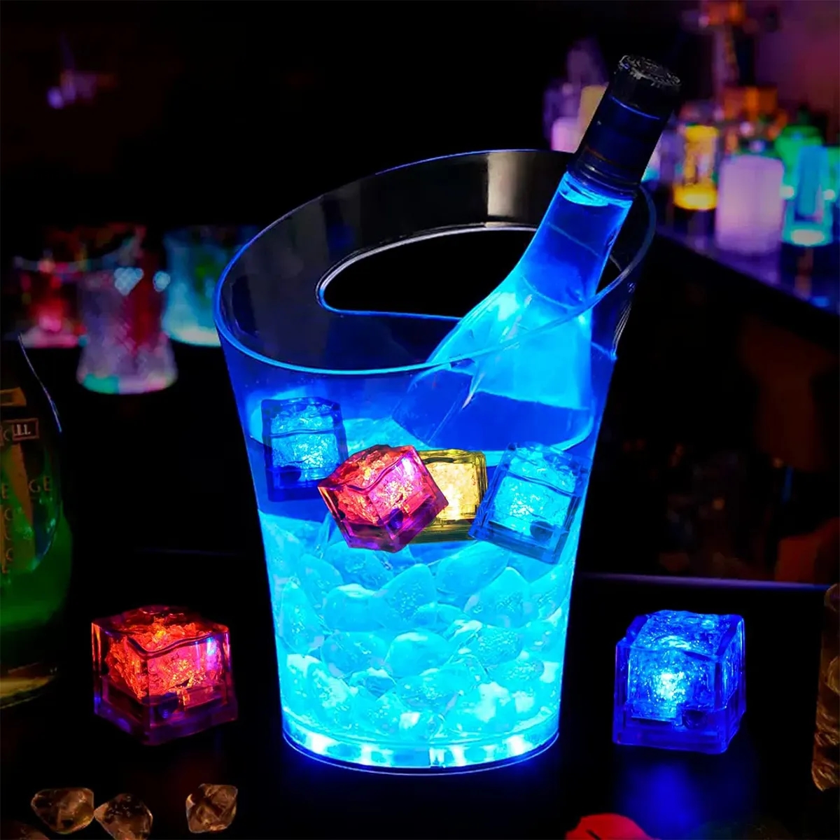 Multi Color Light Up Led Drinks Ice Cubes for Bar Weeding 4