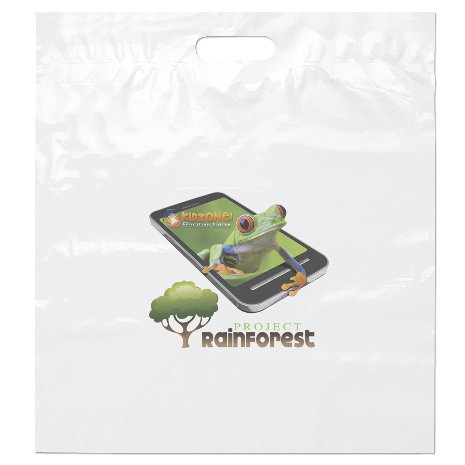 Die Cut Handle Bag - 18W x 20H x 4 - Dynamic Color