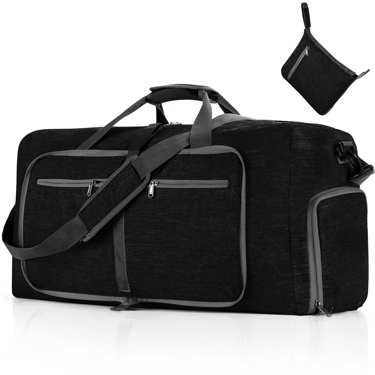 65L Duffle Bag with Shoes Compartment and Adjustable Strap 1