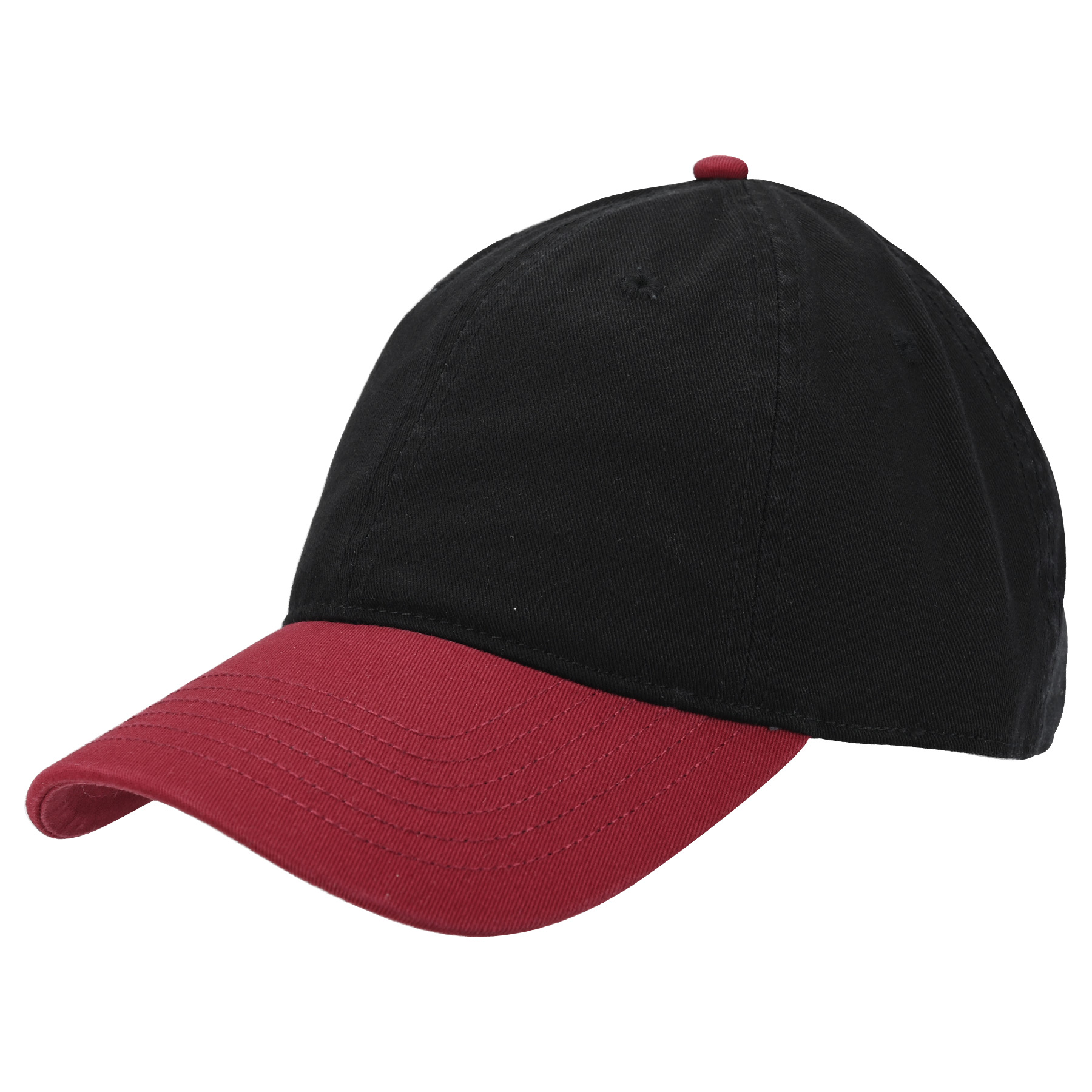 6-Panel Twill Cotton Two Tone Curved Brim Baseball Cap 18