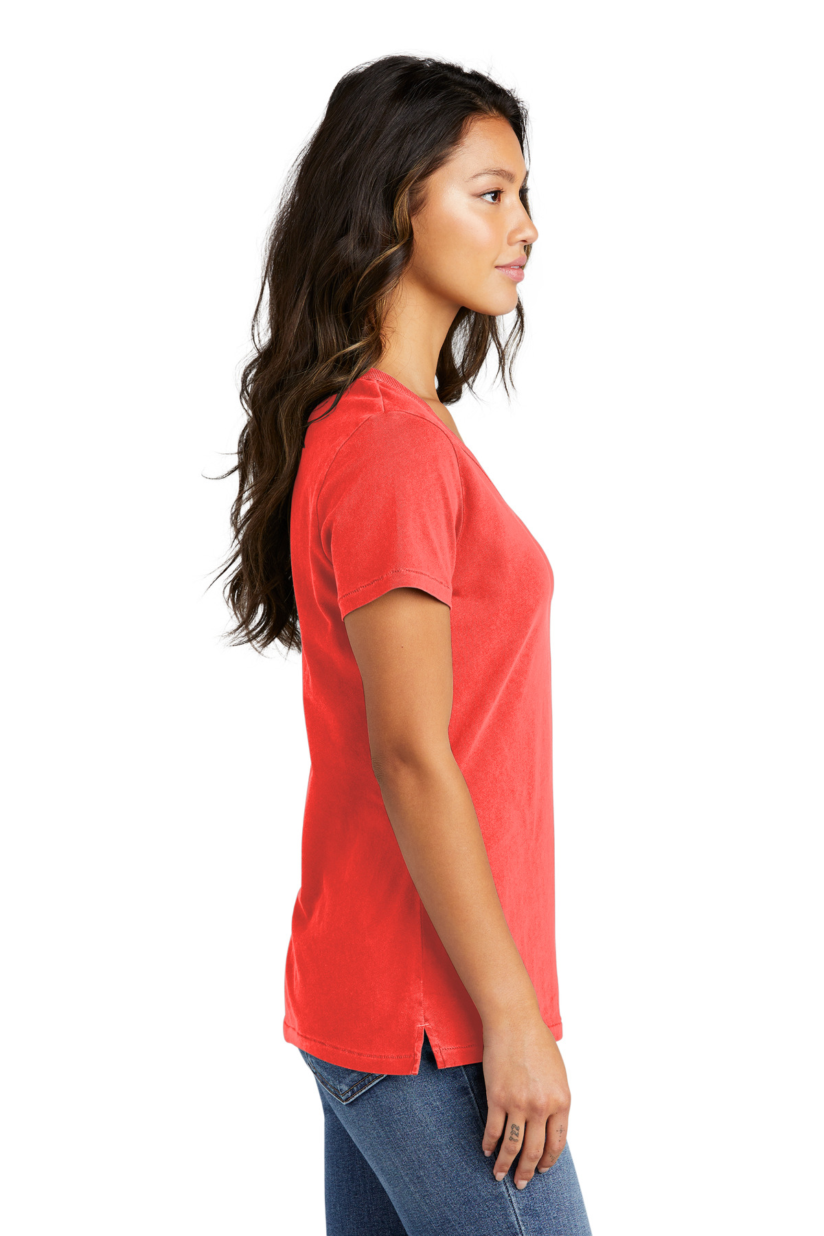 Port & Co Women's Beach Wash Garment-Dyed V-Neck Tee LPC099V 42