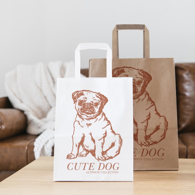 8 X 10 Inch Custom Paper Shopping Bag With Handles 9