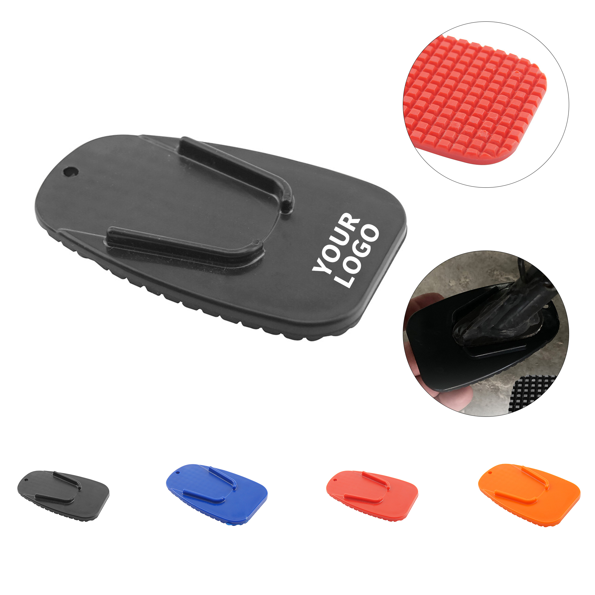 Motorcycle Kickstand Support Pad 3.5 x 2.4 x 0.1" 5