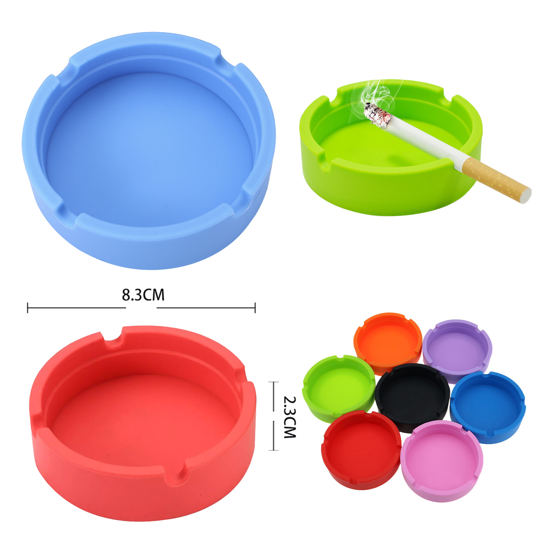 Silicone Round Ashtray 1