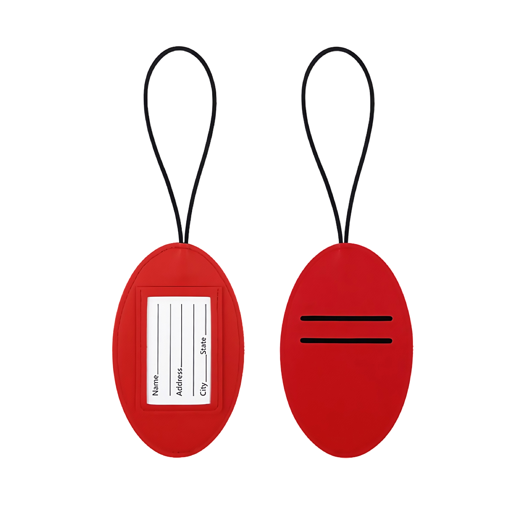 Elastic Oval Luggage Tag with PU Leather 13