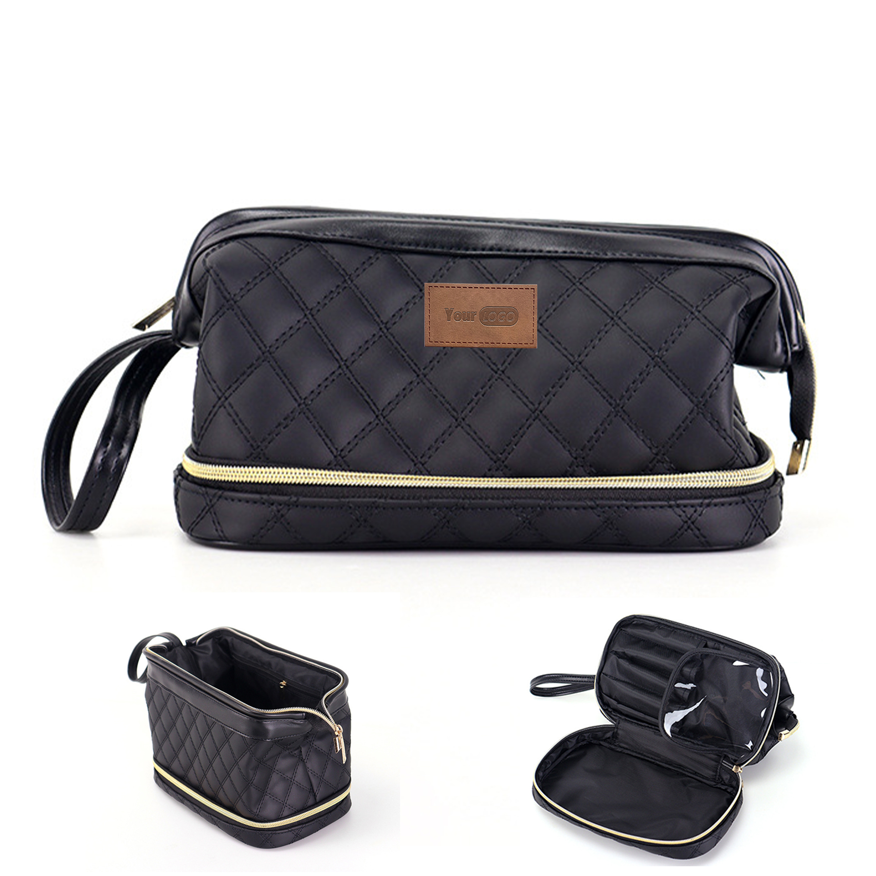 PU small simple travel toiletries storage bag 2