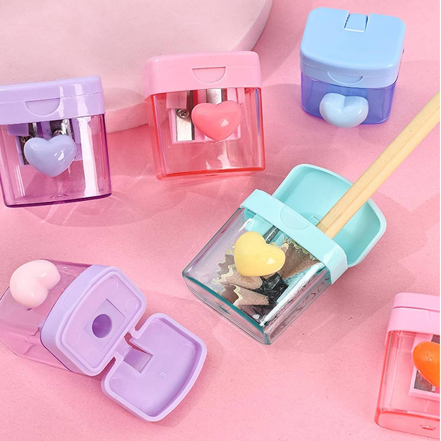 Cute Cartoon Pencil Sharpener with Lid for Kids – Manual 5