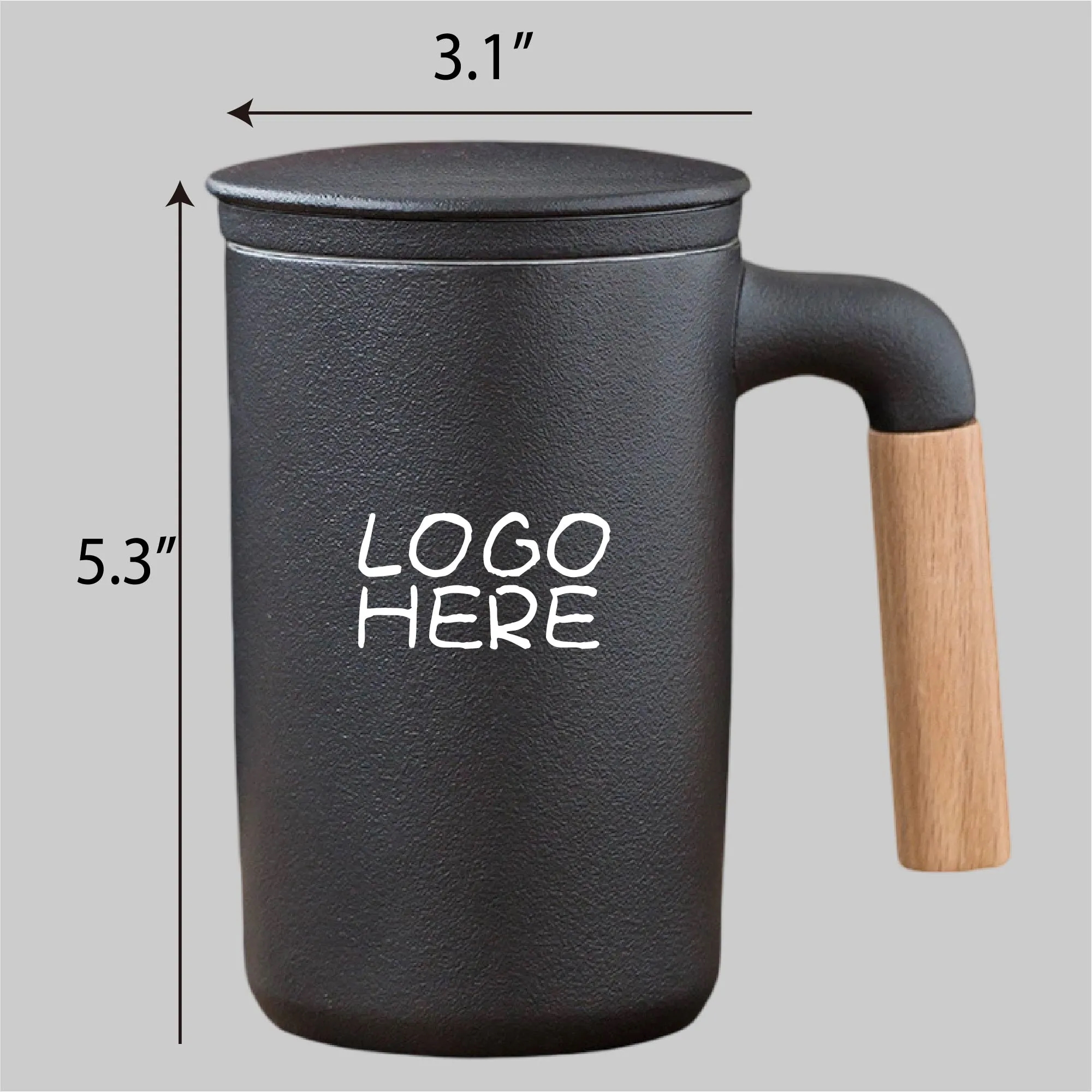 Stoneware Ceramic Mug With Filter 2