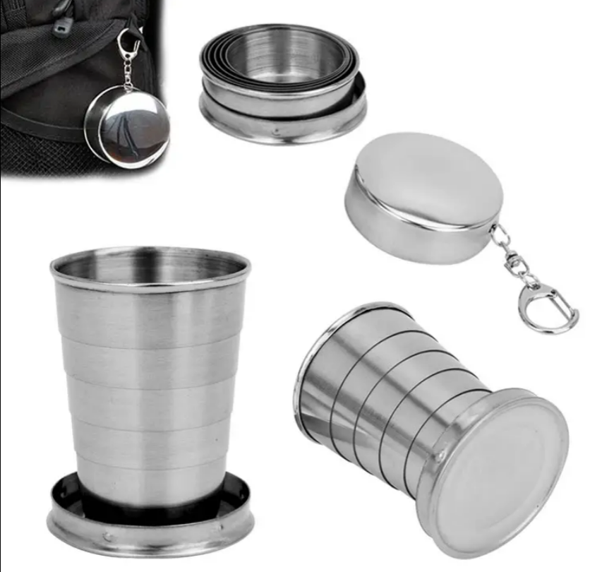 Stainless Steel Telescopic Camping Mug Folding Cup 4