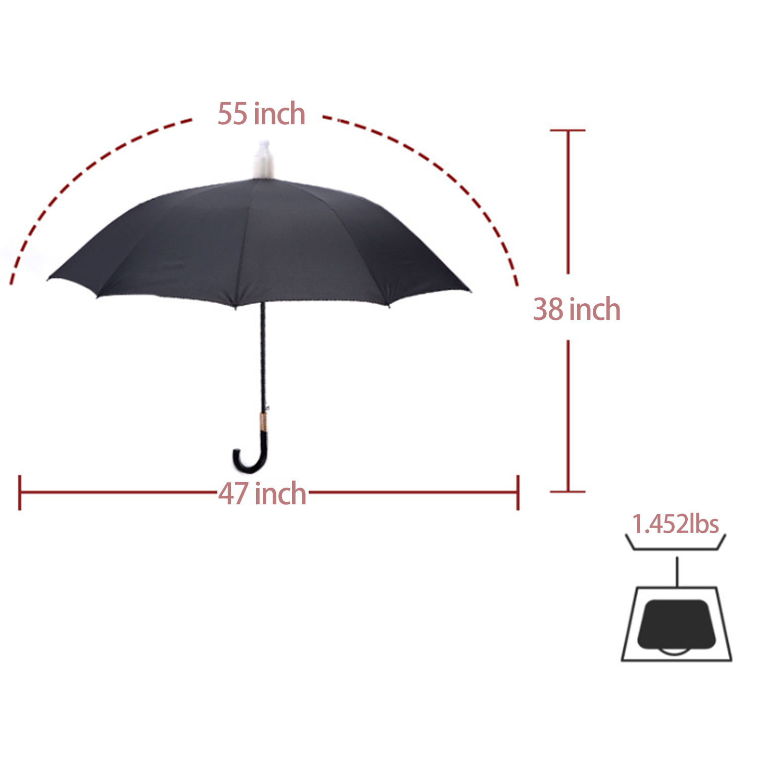 Handle J Golf Umbrella 5