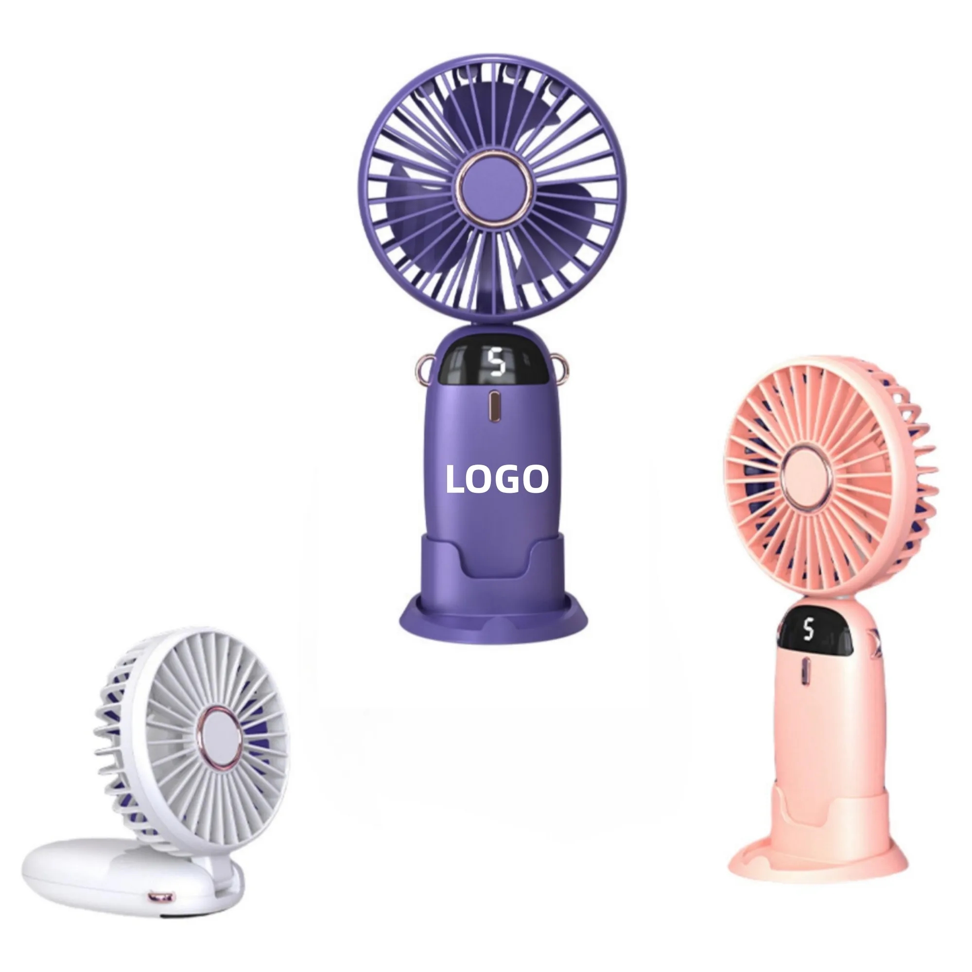 5 Speeds Setting Portable Rechargeable Handheld Fan 6