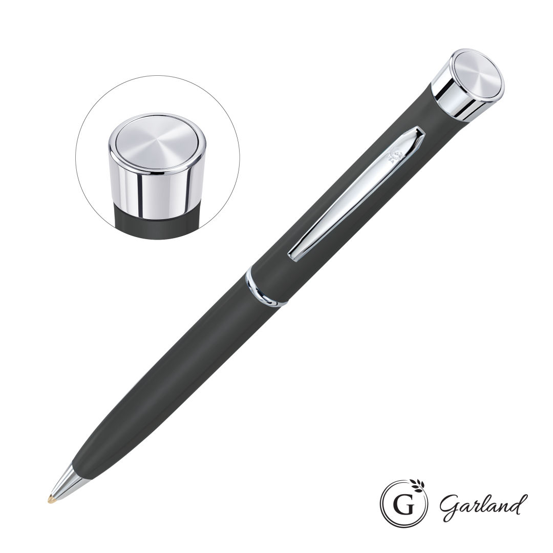 Garland® Color Matte Custom Emblem Twist Pen - Chrome 1