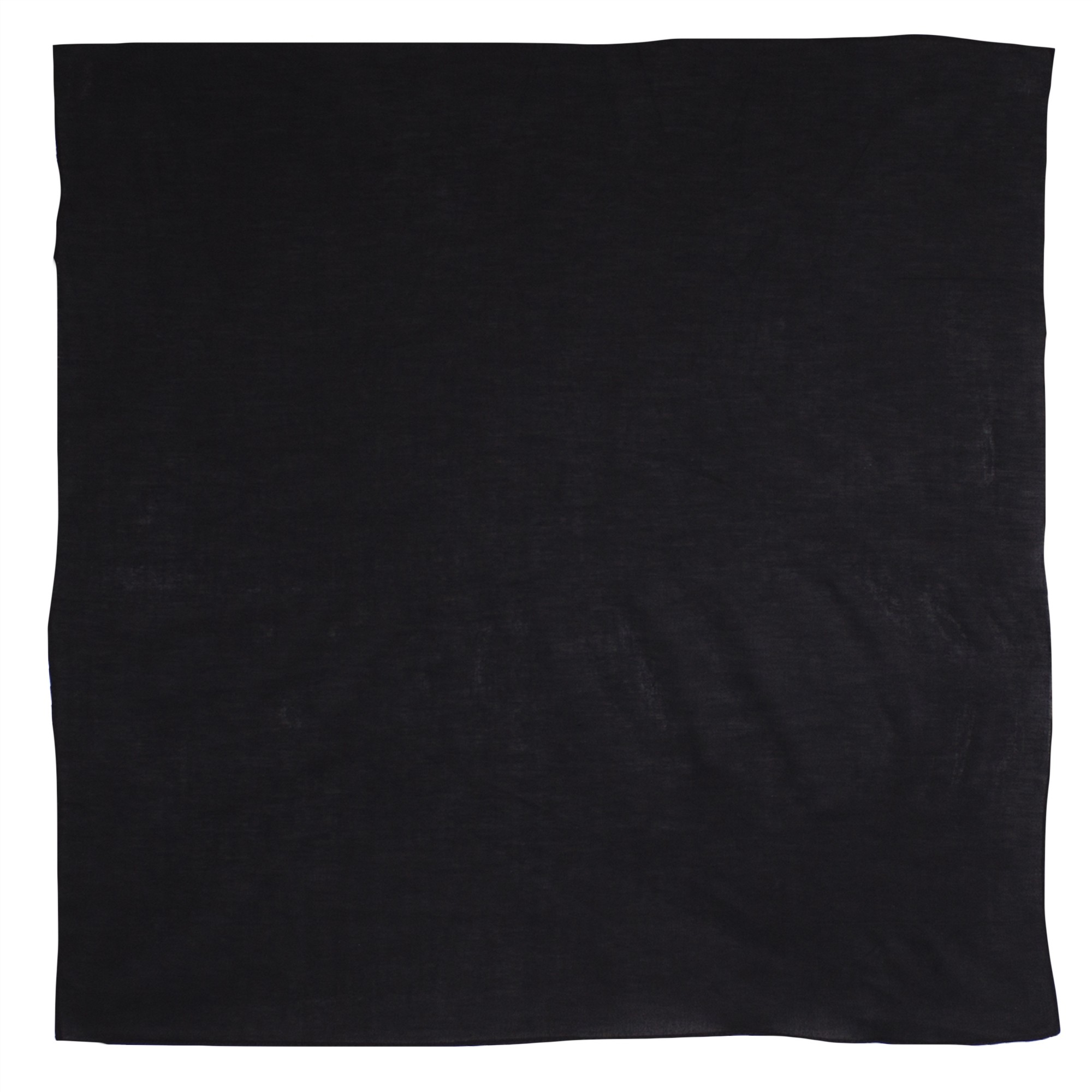 Solid Black 22" x 22" Cotton Bandana 4