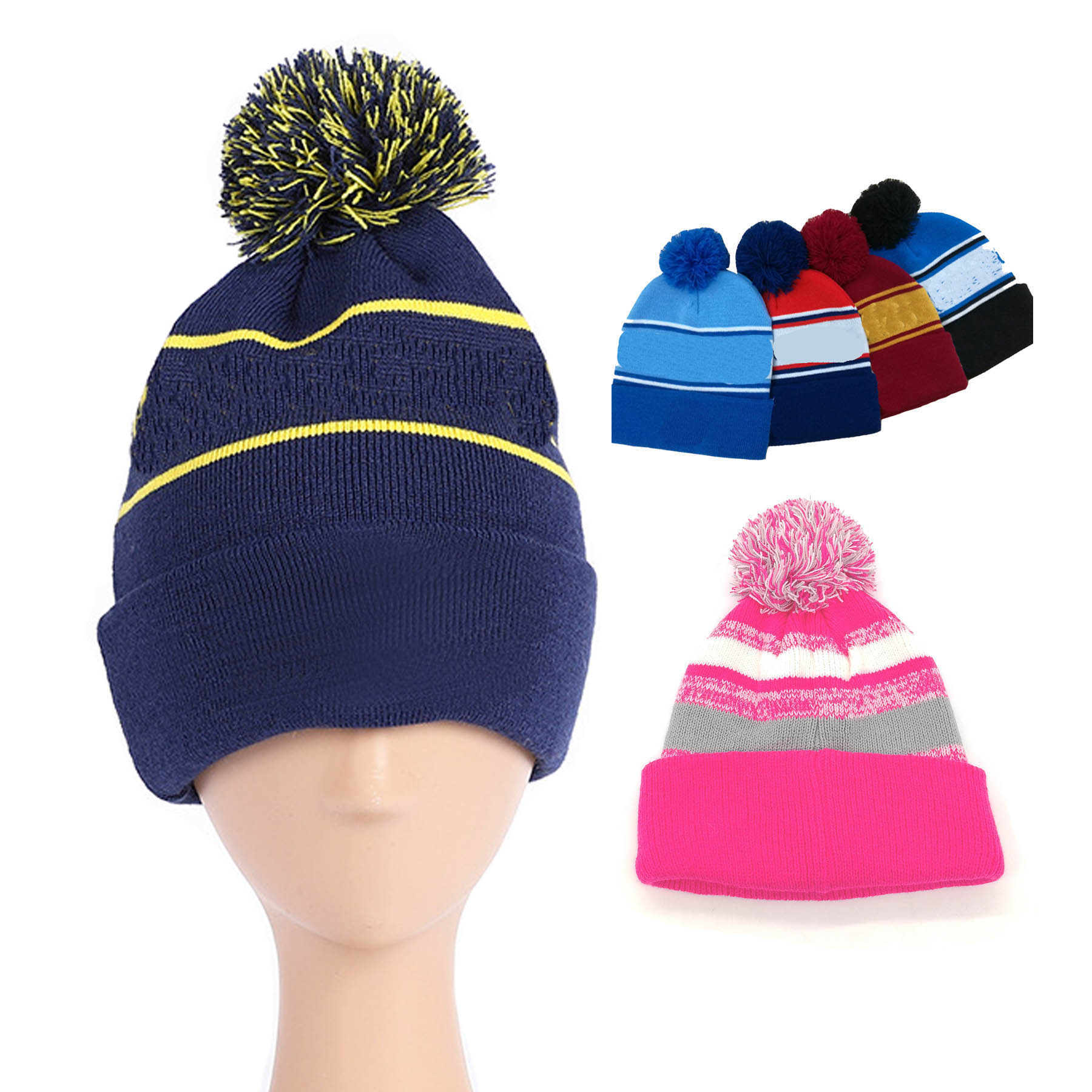 Sport Knit Winter Pom Hat 2