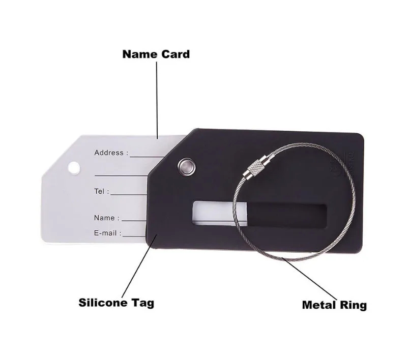 Silicone Airplane Suitcase Luggage Tag 1