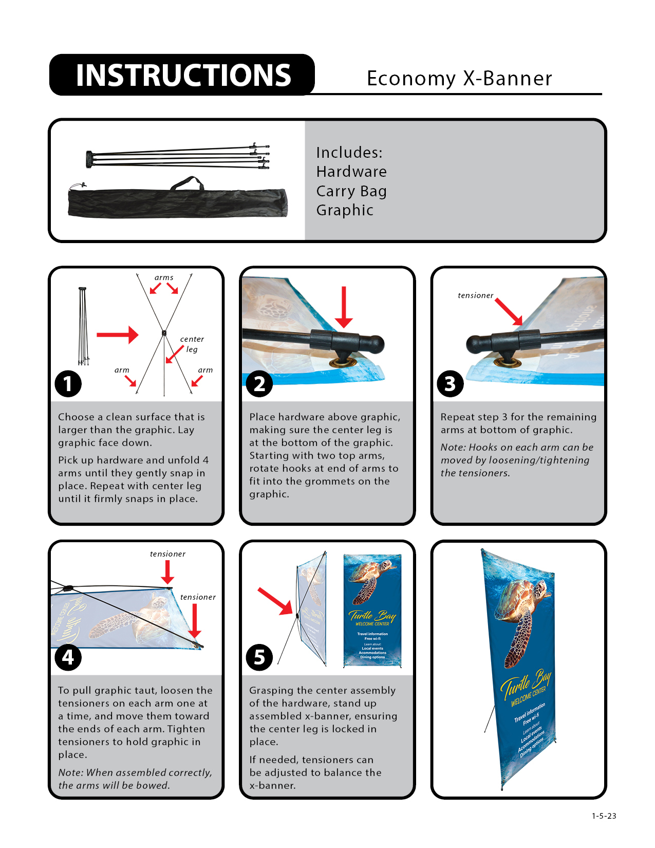 60" x 31" Economy X-Banner Kit 4