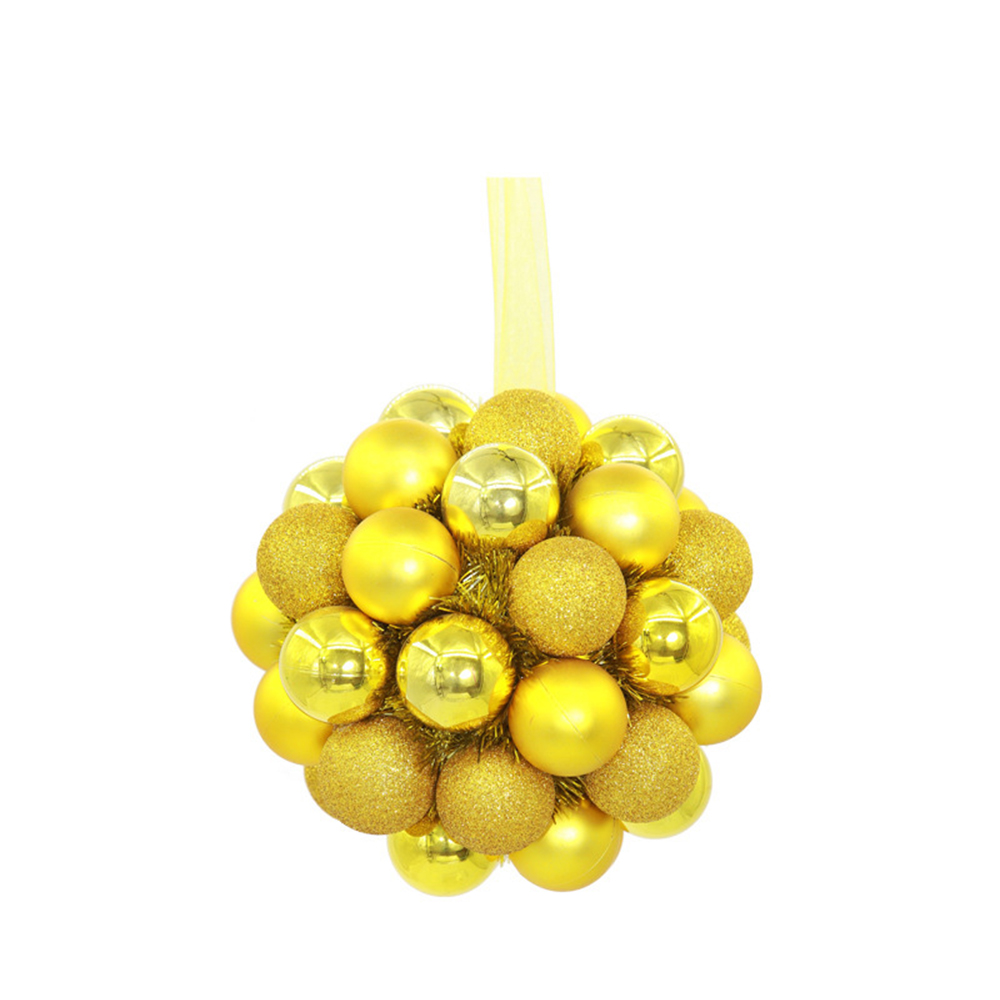 Christmas Tree 18pcs 4cm Colorful Silk Ball Bunch 10