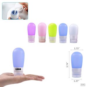 60ml Silicone Round Travel Bottle With Flip Up Lid 19
