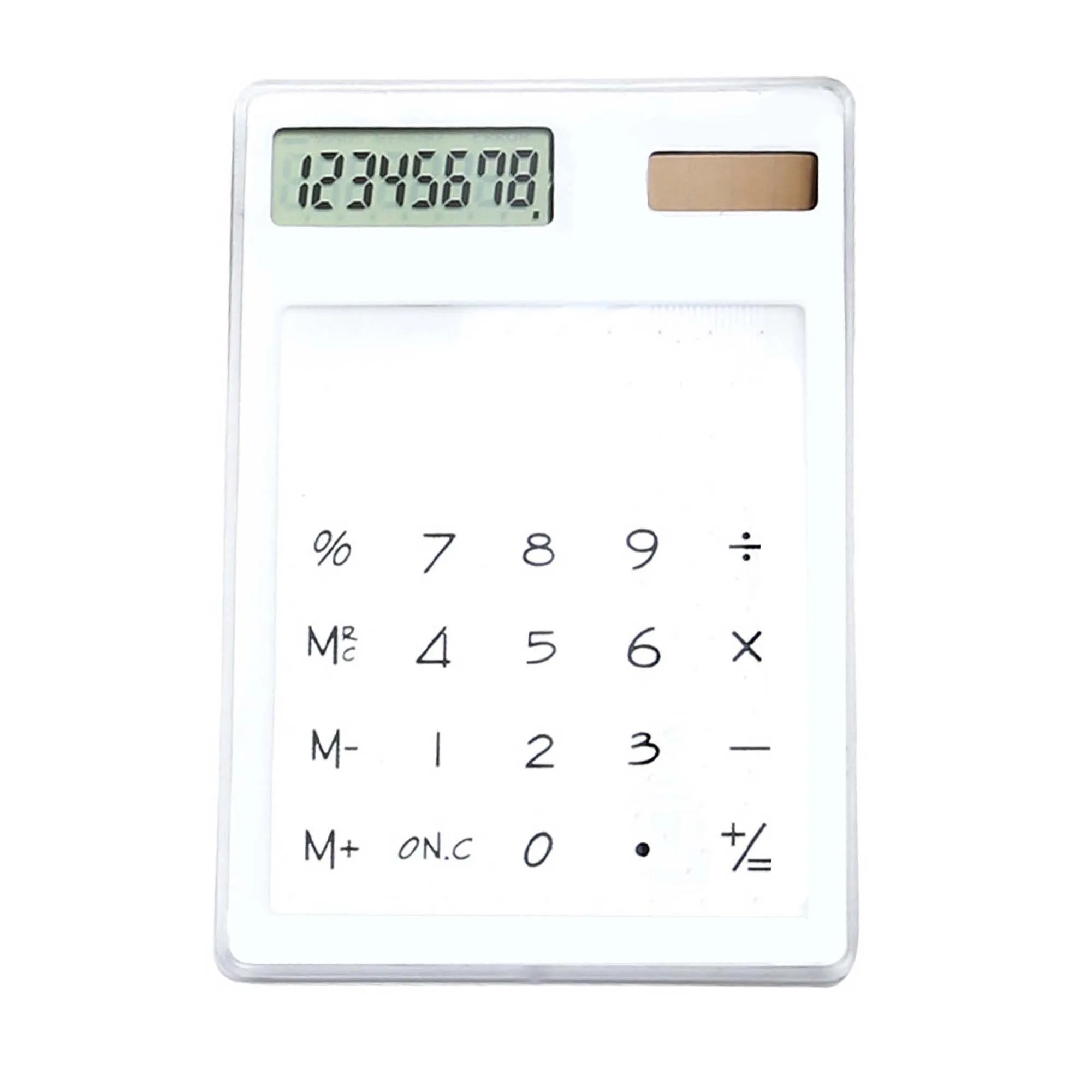 MOQ50 Clear Thin Solar Powered Calculator 4