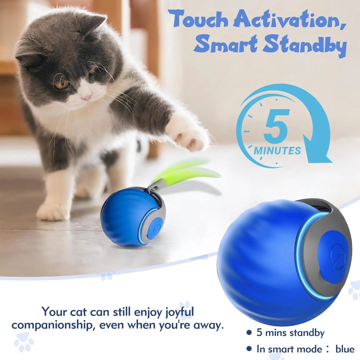 Interactive Cat Toy with a Turbine Ball Tail 3