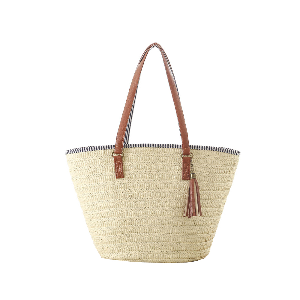 Straw Woven Tote Beach Shoulder Bag 3