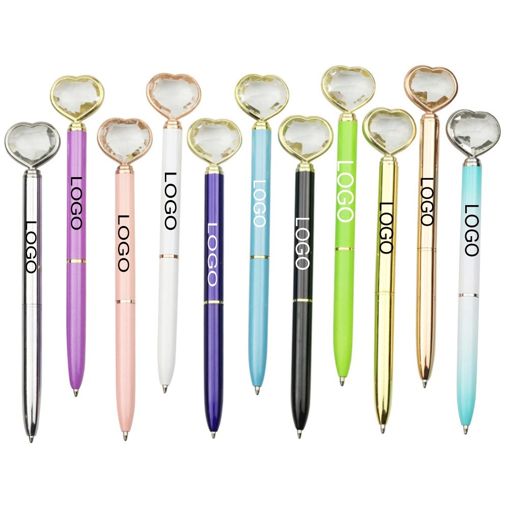 Heart Shape Crystal Diamond Ballpoint Pen 4