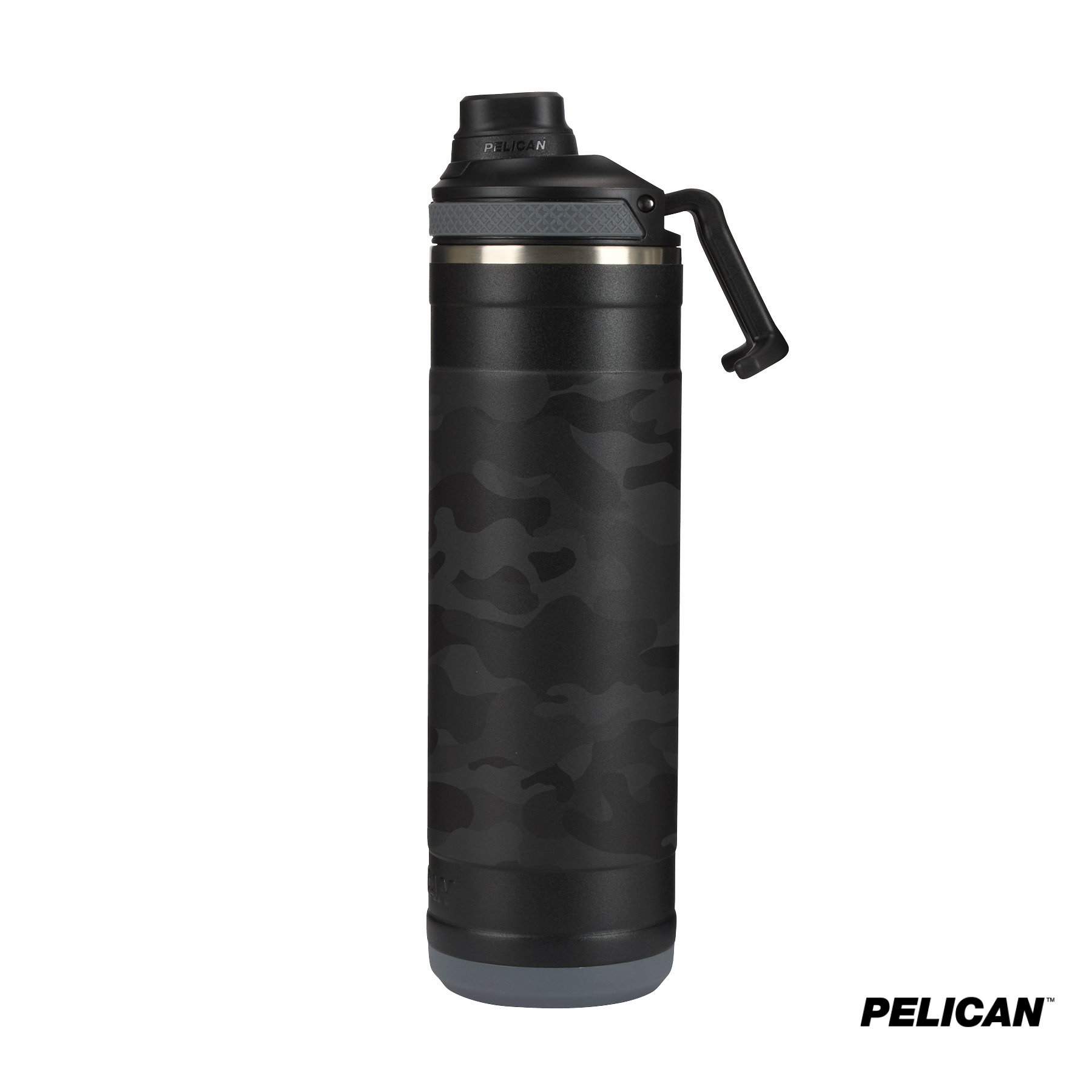 Pelican Pacific™ Chug 26 oz. Recycled Double Wall Stainless Steel Black Camo Water Bottle 10