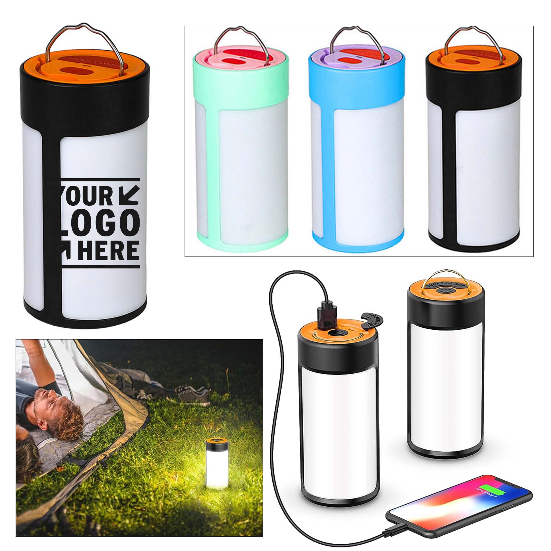 Portable LED Camping Emergency 400LM 5Modes Lantern Water-Resistant Rechargeable Tent Light 2