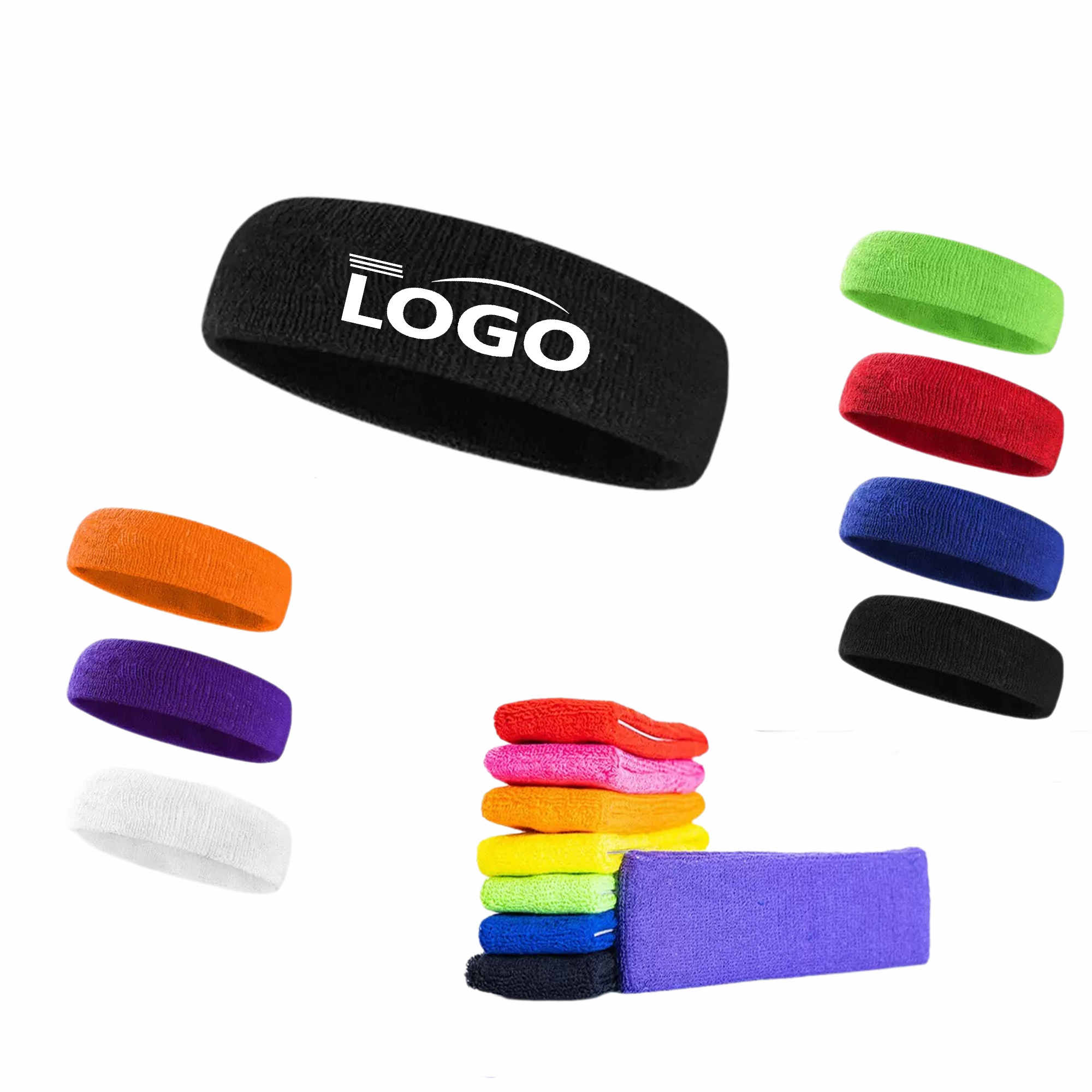 Custom Adjustable Sports Headband MOQ 10pcs 3