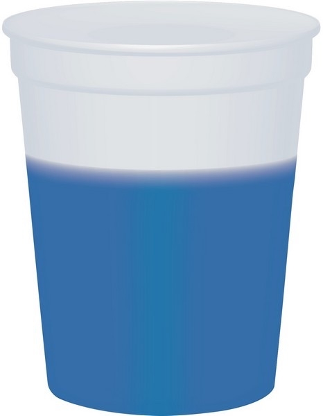 16 oz. Smooth Mood Stadium Cup (Natural To Color) - Silkscreen 4