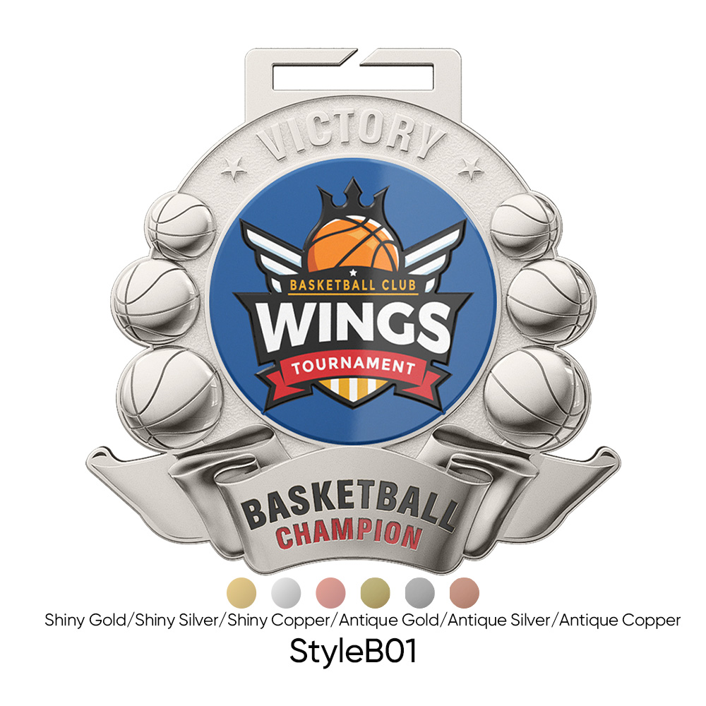 2" UV Printed Basketball Medals 10