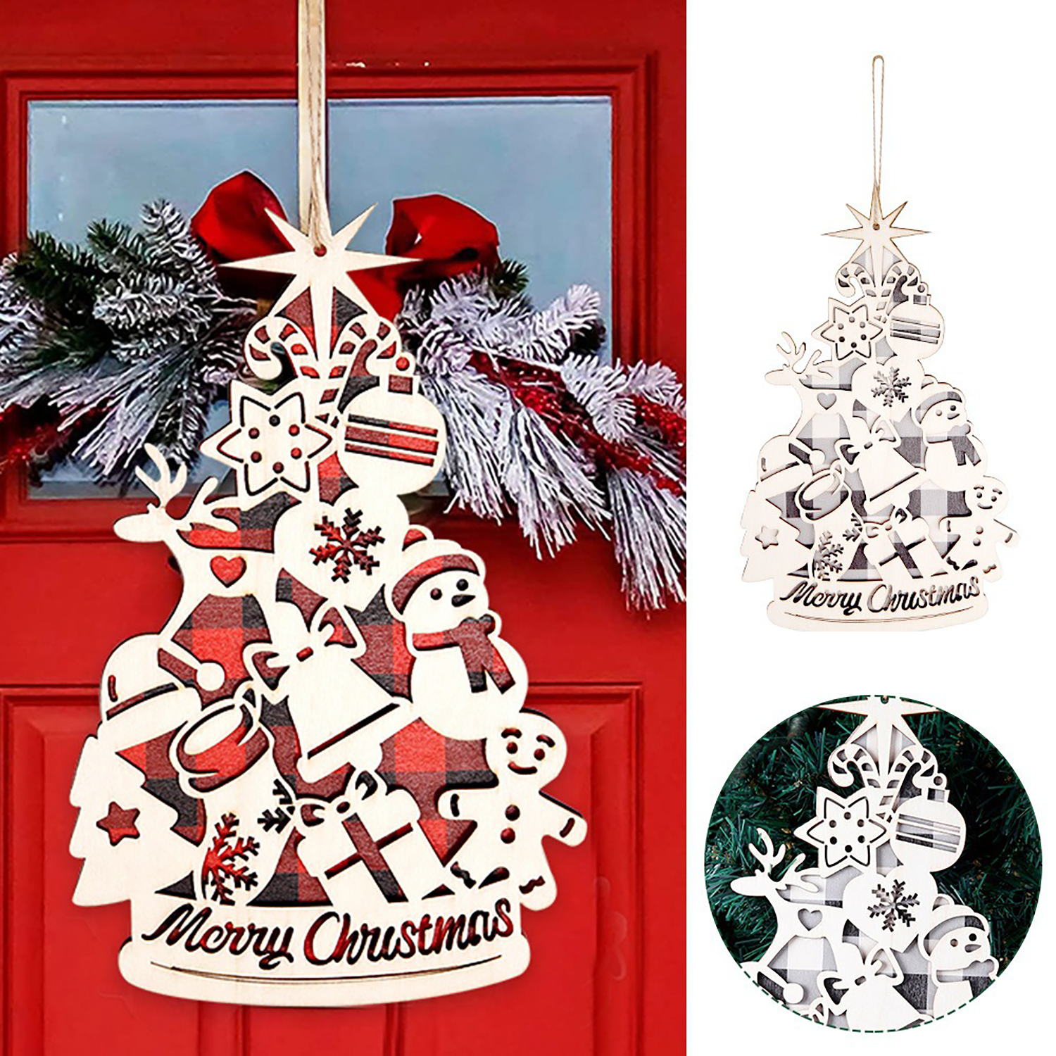 Christmas Wooden Pendant 7
