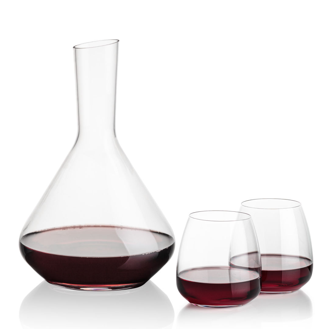 Terrassa Carafe & Hogarth Stemless Wine 4