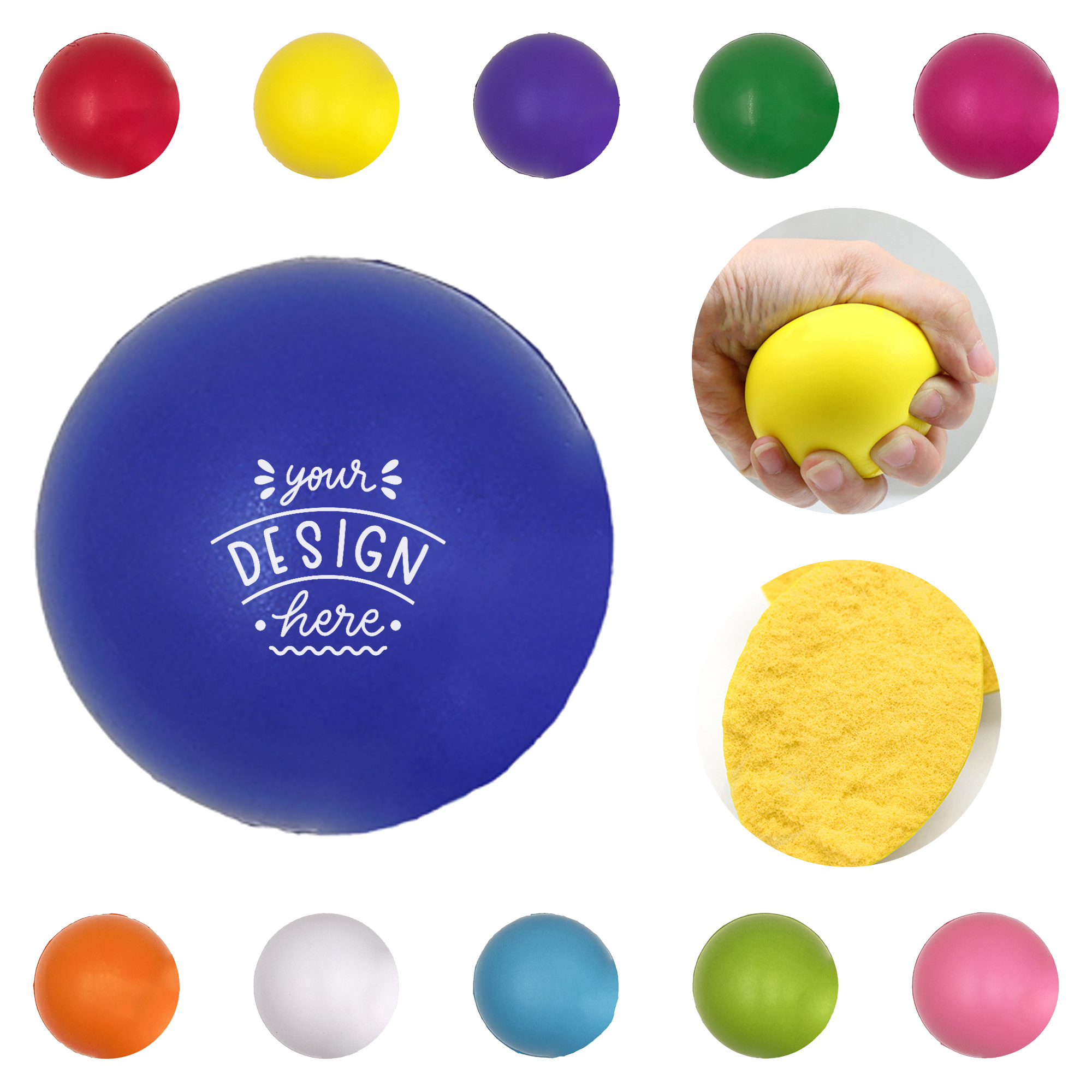 MOQ 50pcs Customizable PU Squeeze Ball 2