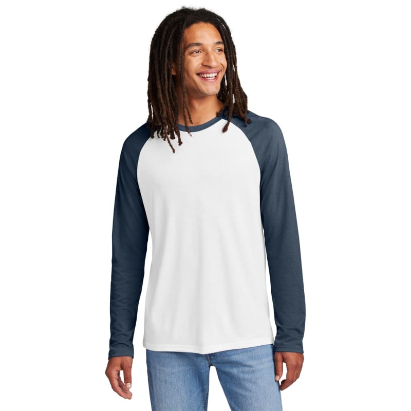 AllMade Unisex Tri-Blend Long Sleeve Colorblock Raglan 10