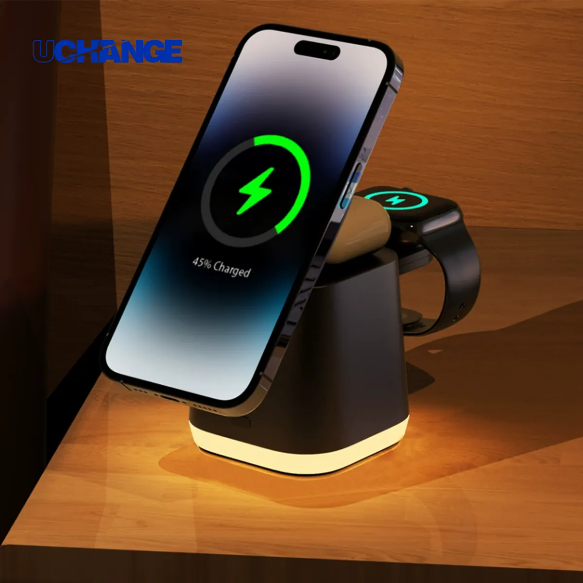 RGB Light 4 In 1 Foldable MagSafe Wireless Charger 5