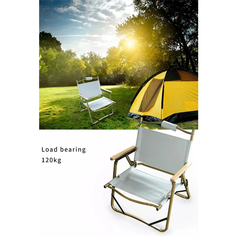 Outdoor Foldable Backpack Portable Wood Camping Chairs 6