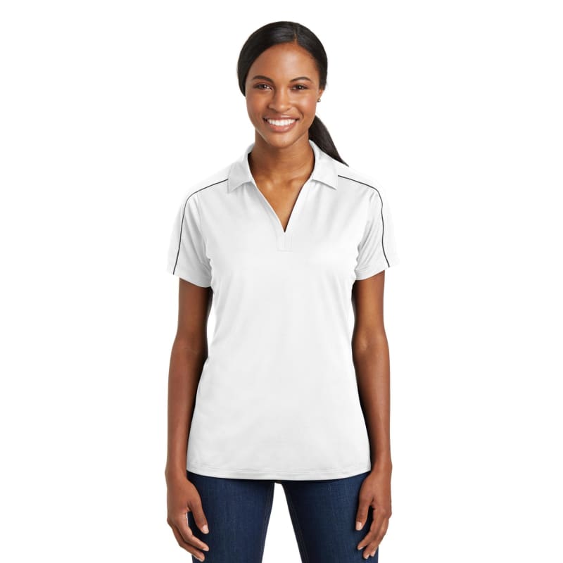 Sport-Tek Women's Micropique Sport-Wick Piped Polo. 30