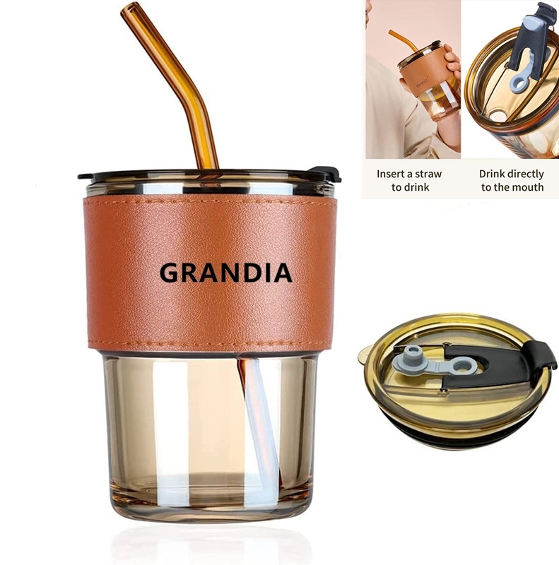 Glass Tumbler with Straw and Lid 4
