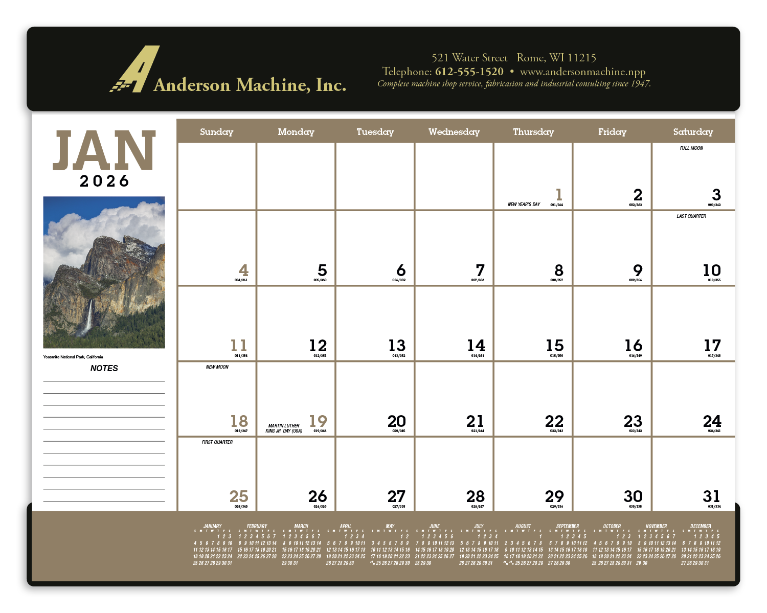 Triumph® Calendars Scenic Desk Pad 38