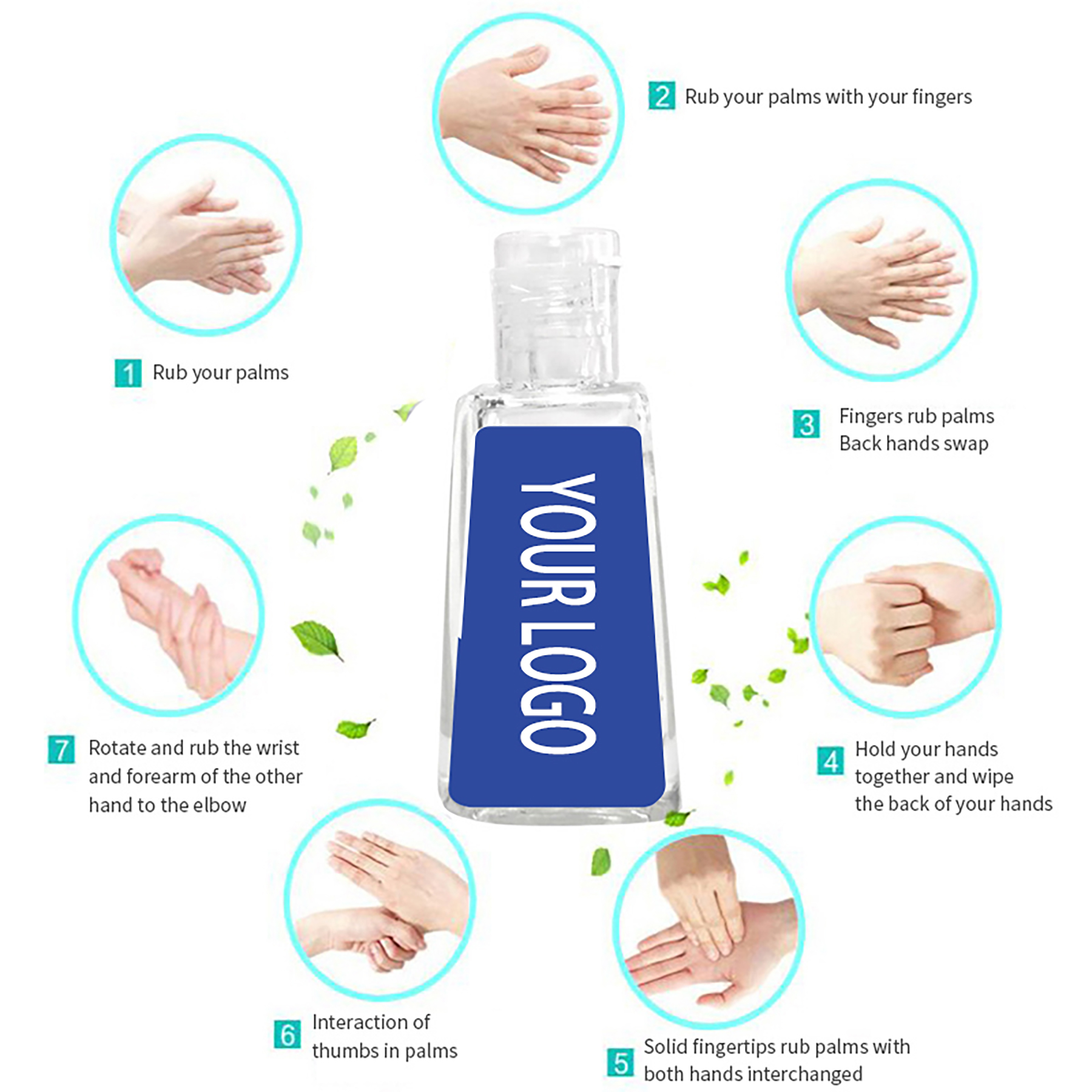 1.05Oz Quick-drying Hands-Free Water Disinfecting Hand Wash Gel 2