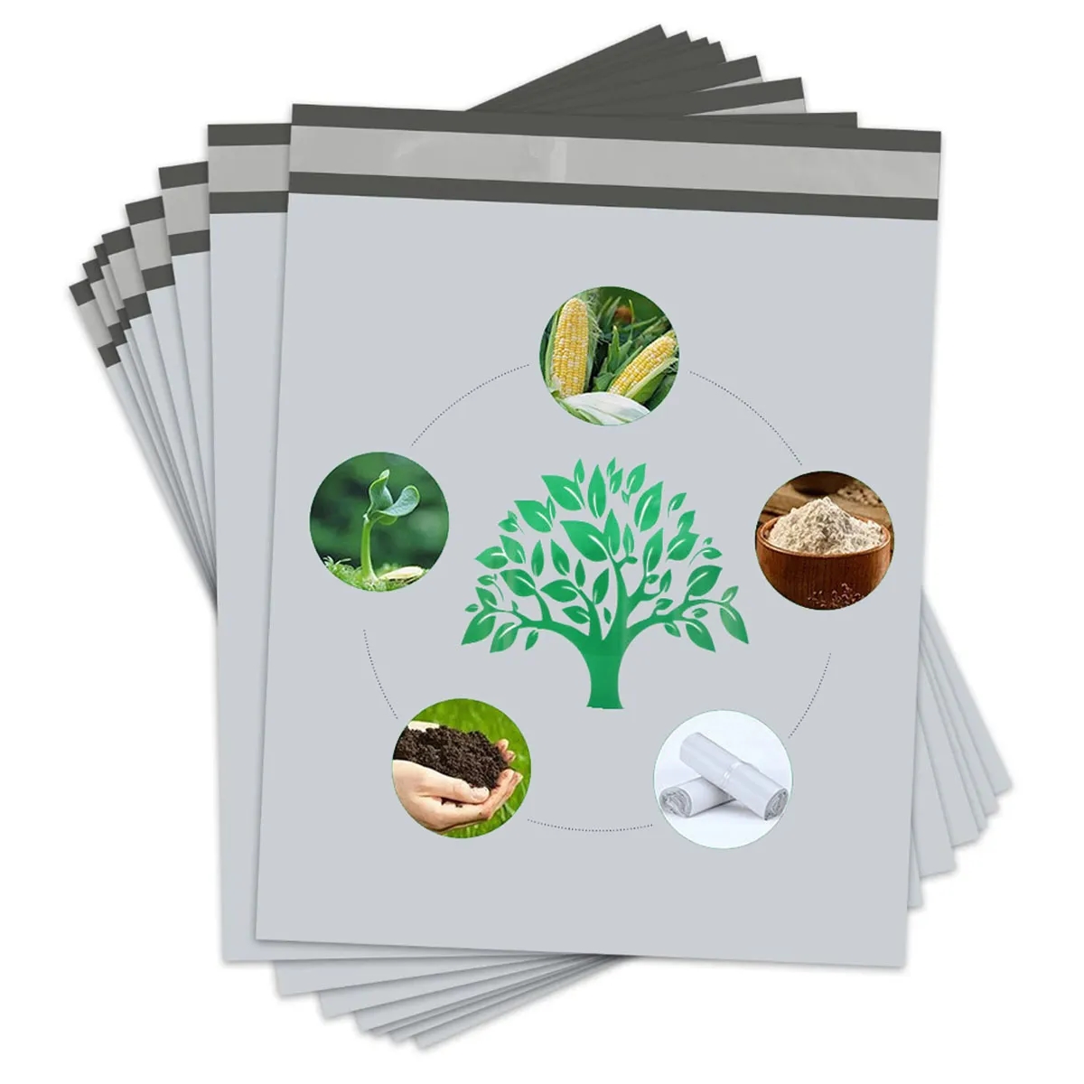 100 pack Biodegradable Poly Mailers 3